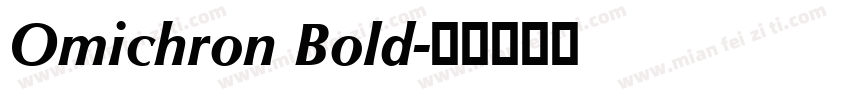 Omichron Bold字体转换